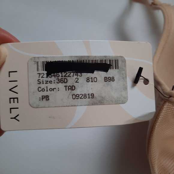 NWT Lively No-Wire Push-Up bra Toasted Almond Style #45620 Size 36D - Picture 6 of 12